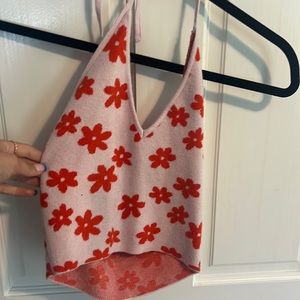 PacSun Floral Halter Crop Top